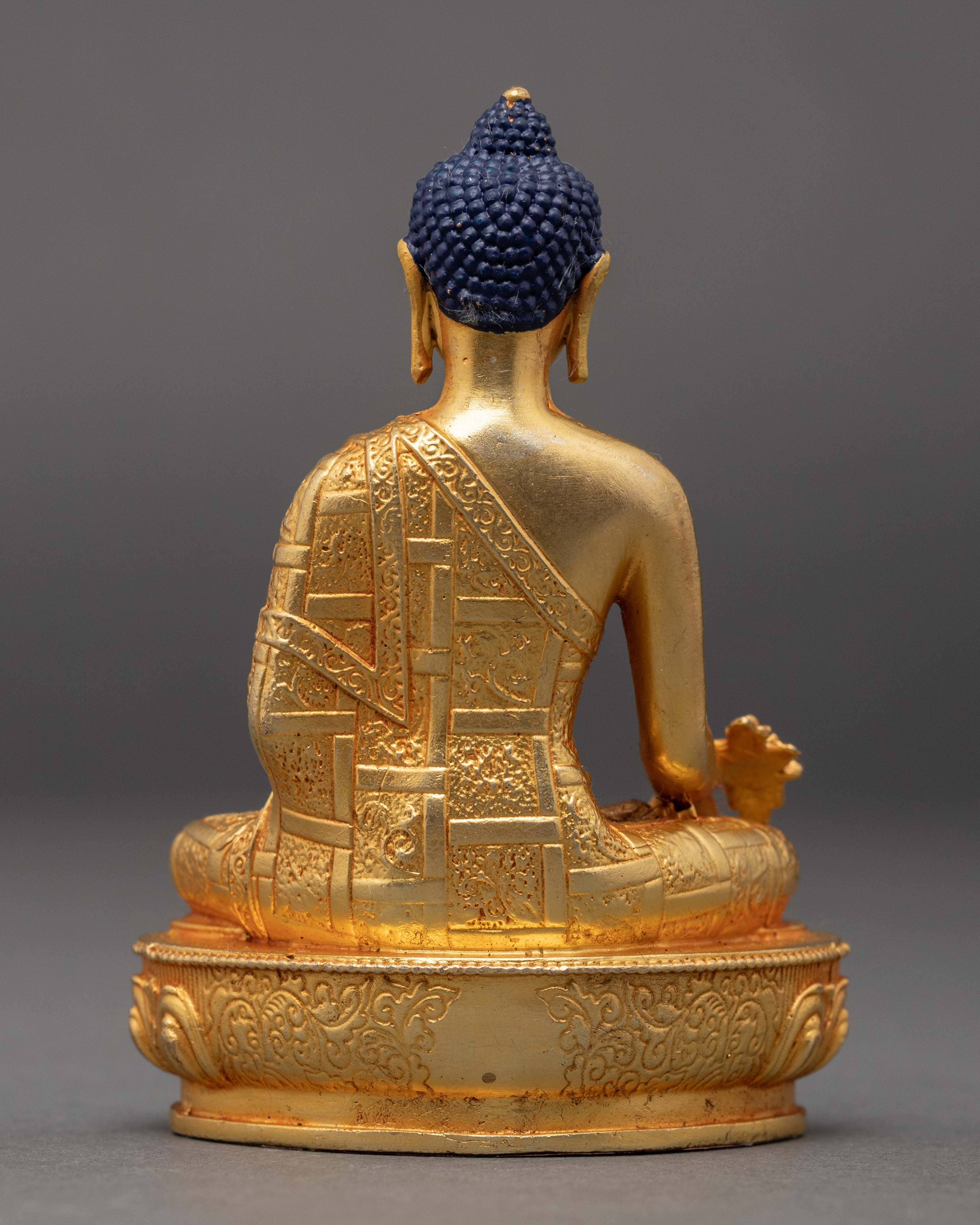 24K Gold Medicine Buddha Art | Traditional Tibetan Buddhist Statue