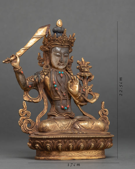 Buddhist Crystal Manjushri Statue | Buddhist Decoration Gifts