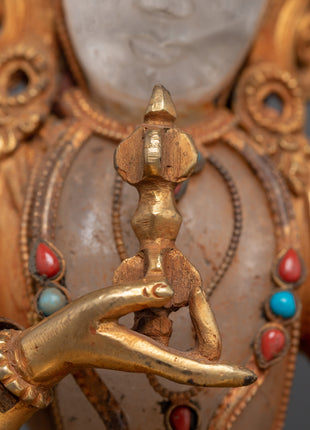 Crystal Vajrasattva Statue | Tibetan Copper Body Statue