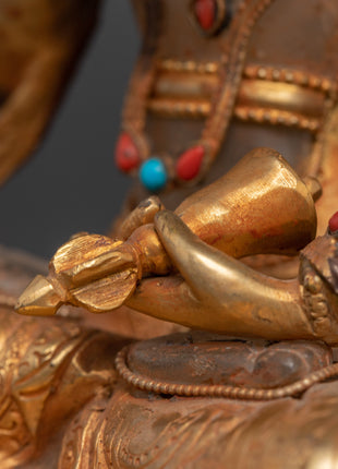 Crystal Vajrasattva Statue | Tibetan Copper Body Statue