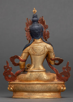 Crystal Vajrasattva Statue | Tibetan Copper Body Statue
