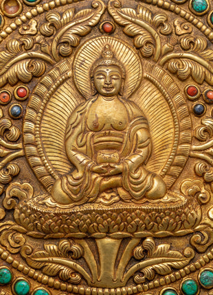Buddhist Metal Thangka | Metal Hanging Wall Art
