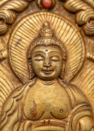 Buddhist Metal Thangka | Metal Hanging Wall Art