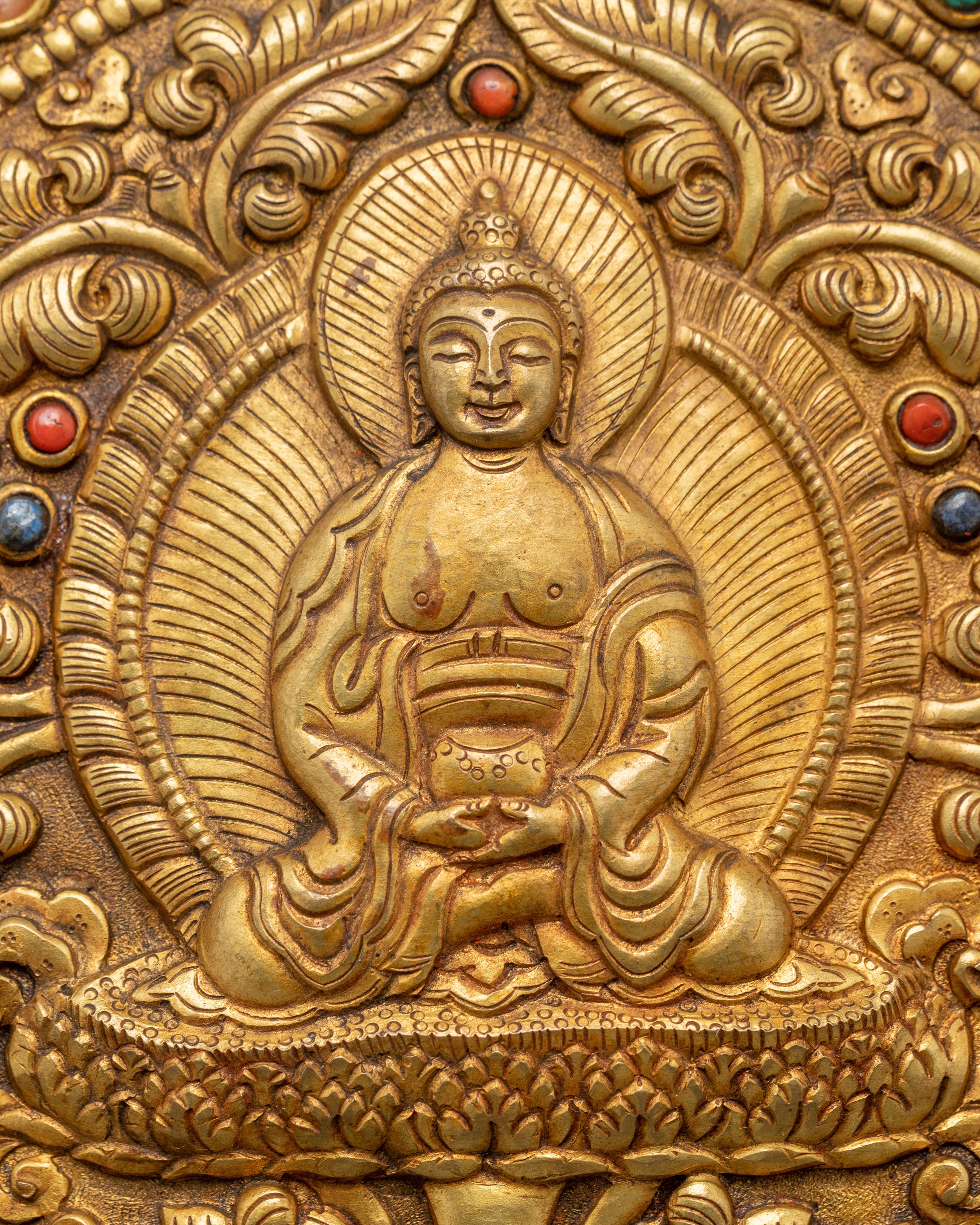 Buddhist Metal Thangka | Metal Hanging Wall Art