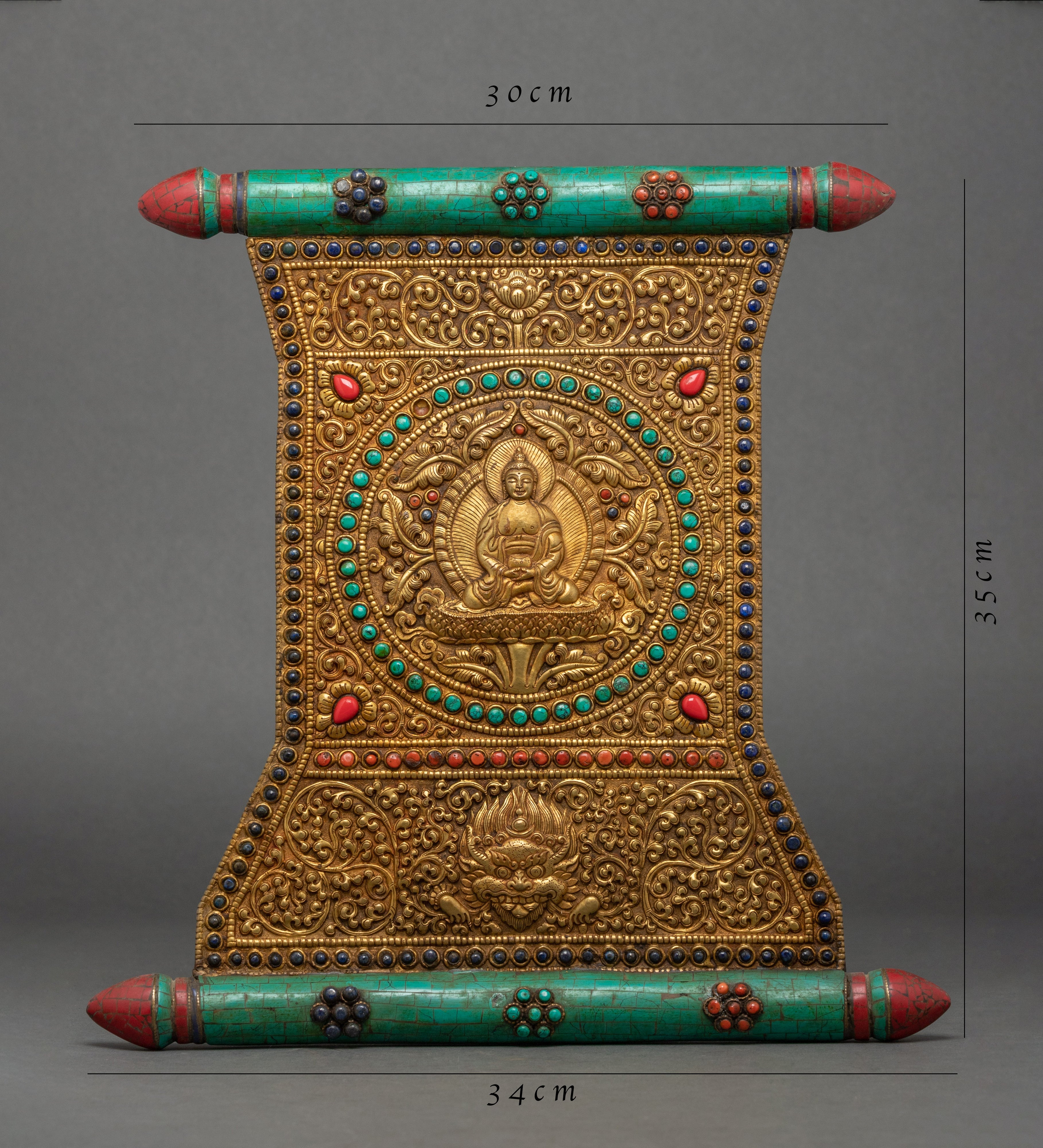Buddhist Metal Thangka | Metal Hanging Wall Art