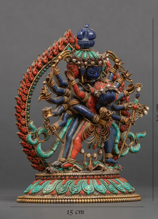 12 Armed Chakrasamvara Statue | Buddhist Yidam