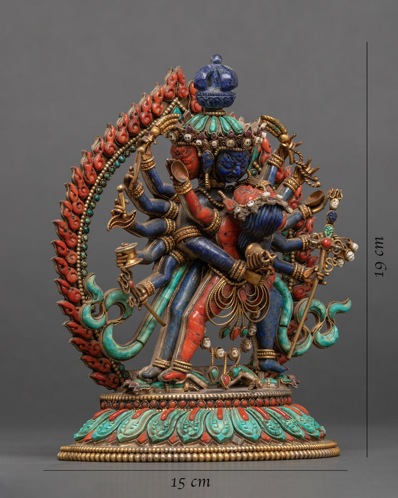12 Armed Chakrasamvara Statue | Buddhist Yidam