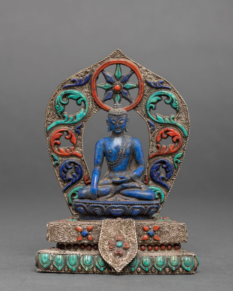 Blue Shakyamuni Buddha Statue