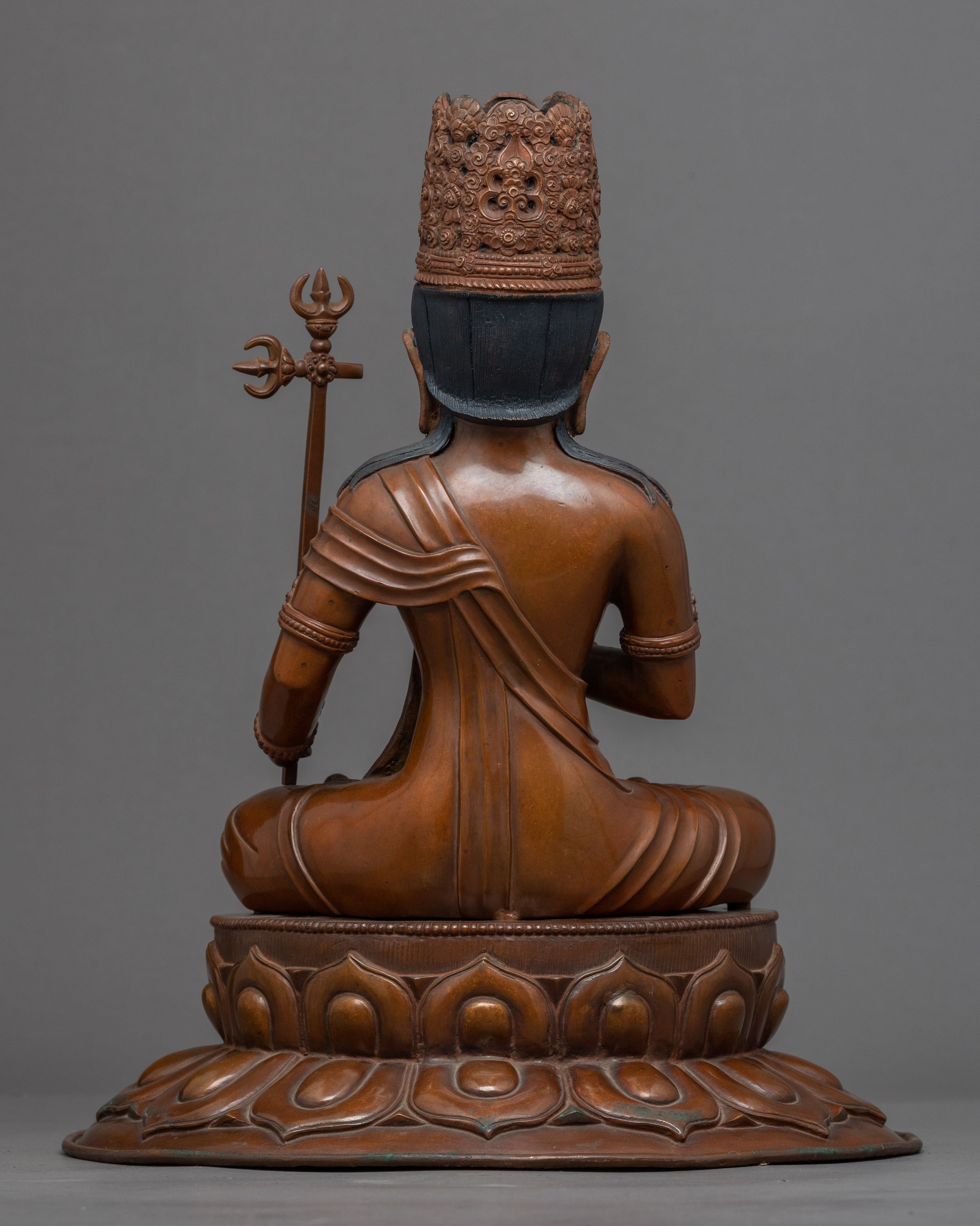 Traditional Himalayan Kshitigarbha Copper Statue | Bodhisattva Of The Womb Artwork