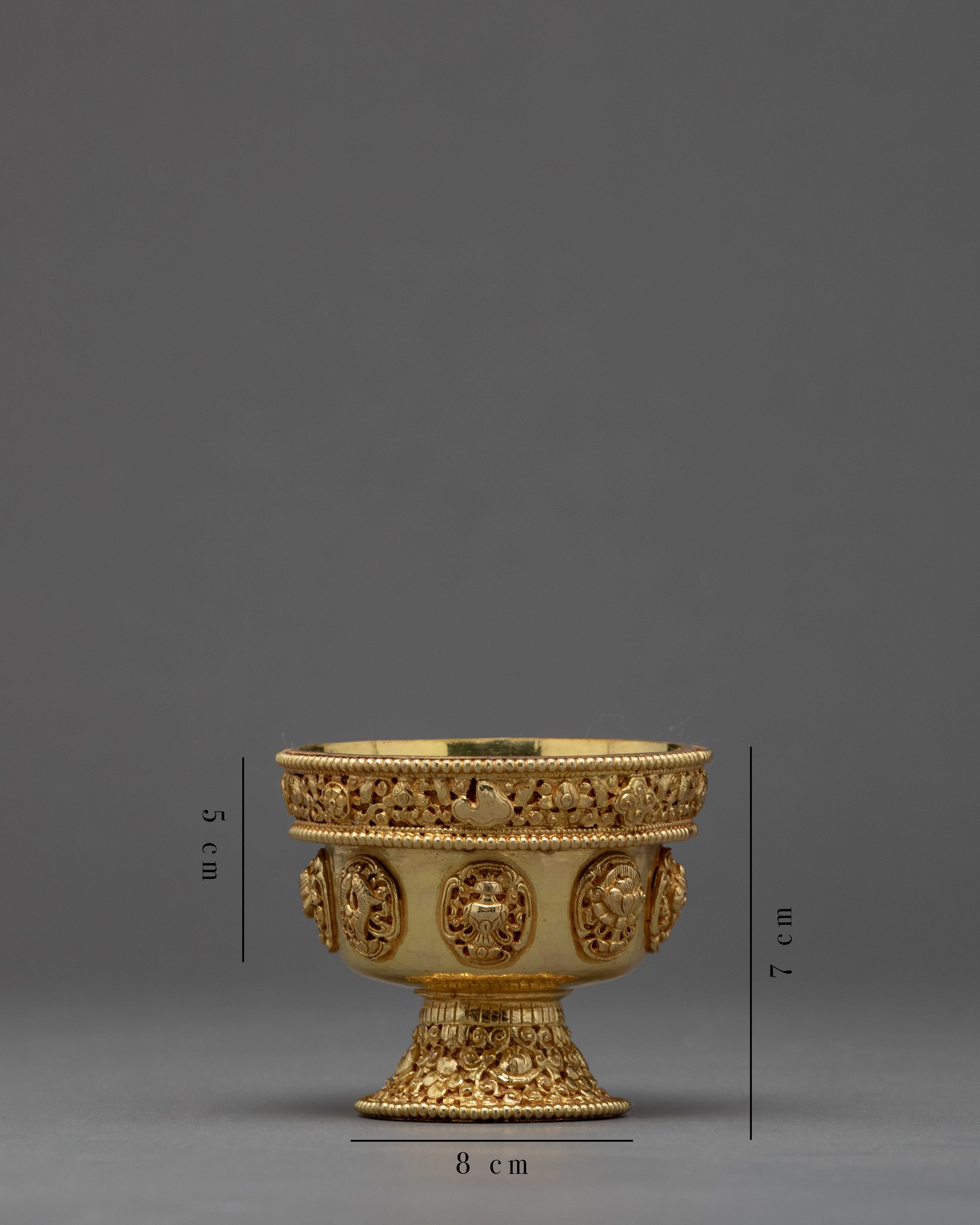 Gold Offering Bowls | Nepal Crafts | Tibetan Offering Bowl