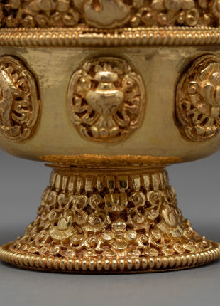 Gold Offering Bowls | Nepal Crafts | Tibetan Offering Bowl