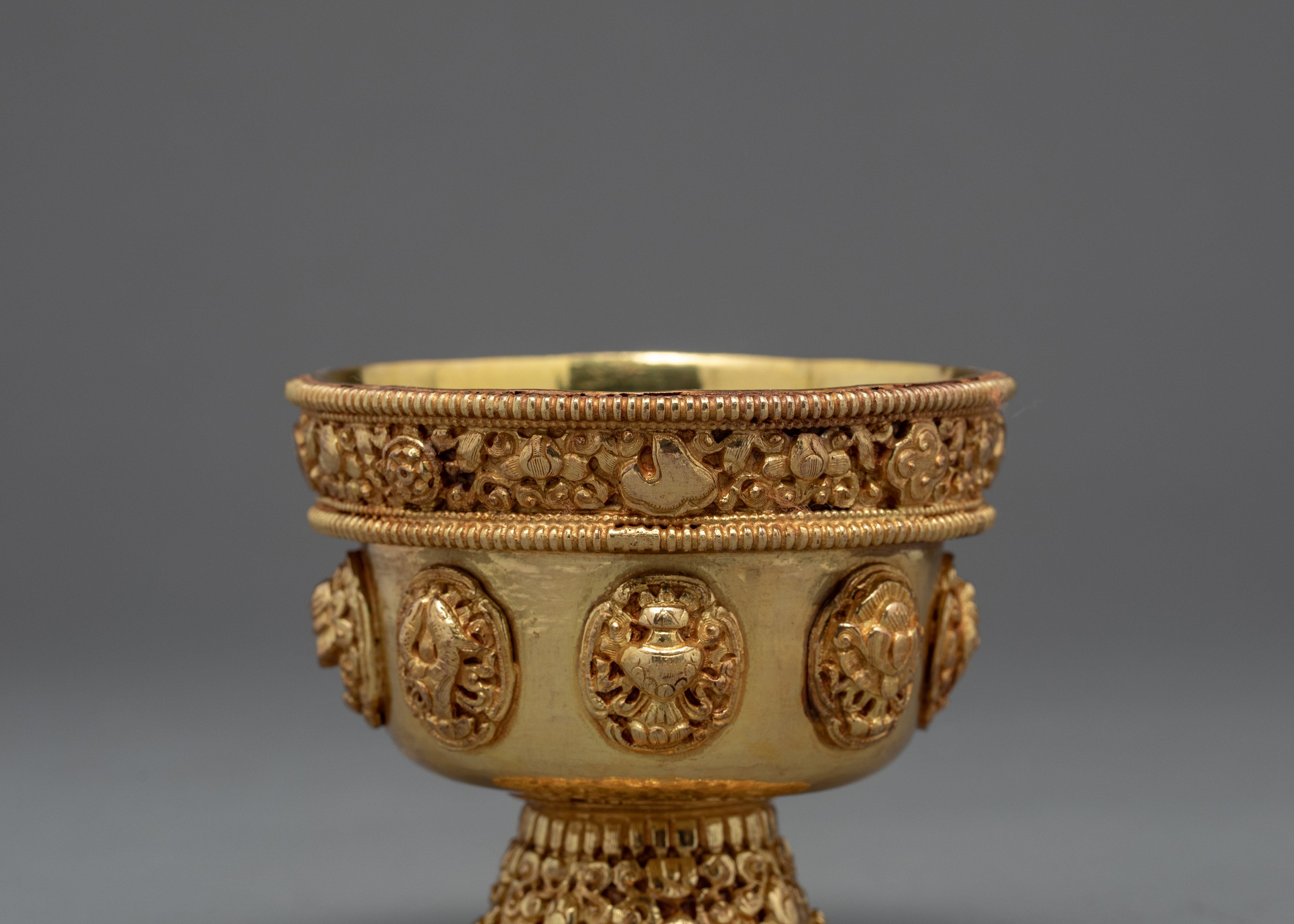 Gold Offering Bowls | Nepal Crafts | Tibetan Offering Bowl