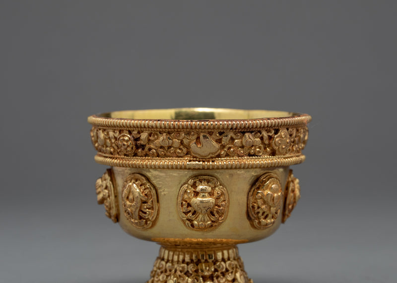 Gold Offering Bowls | Nepal Crafts | Tibetan Offering Bowl