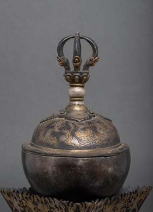 Buddhist Skull Cup | Tibetan Carved Skull | Ritual Artifacts