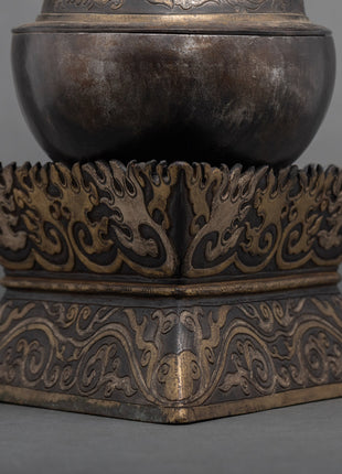 Buddhist Skull Cup | Tibetan Carved Skull | Ritual Artifacts