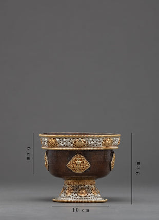 Ornate Carved Bowls for Offering | Set of Seven | Nepal Crafts