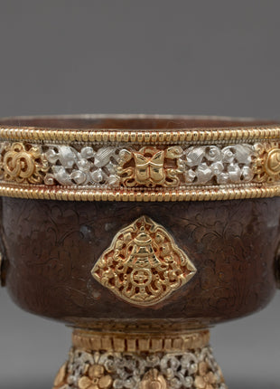 Ornate Carved Bowls for Offering | Set of Seven | Nepal Crafts