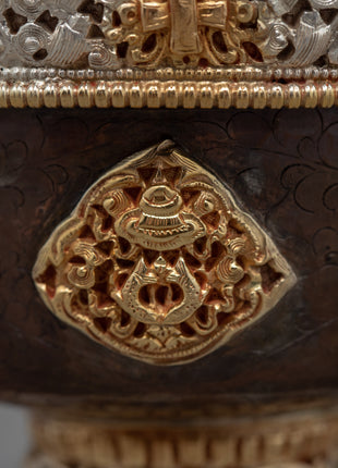 Ornate Carved Bowls for Offering | Set of Seven | Nepal Crafts