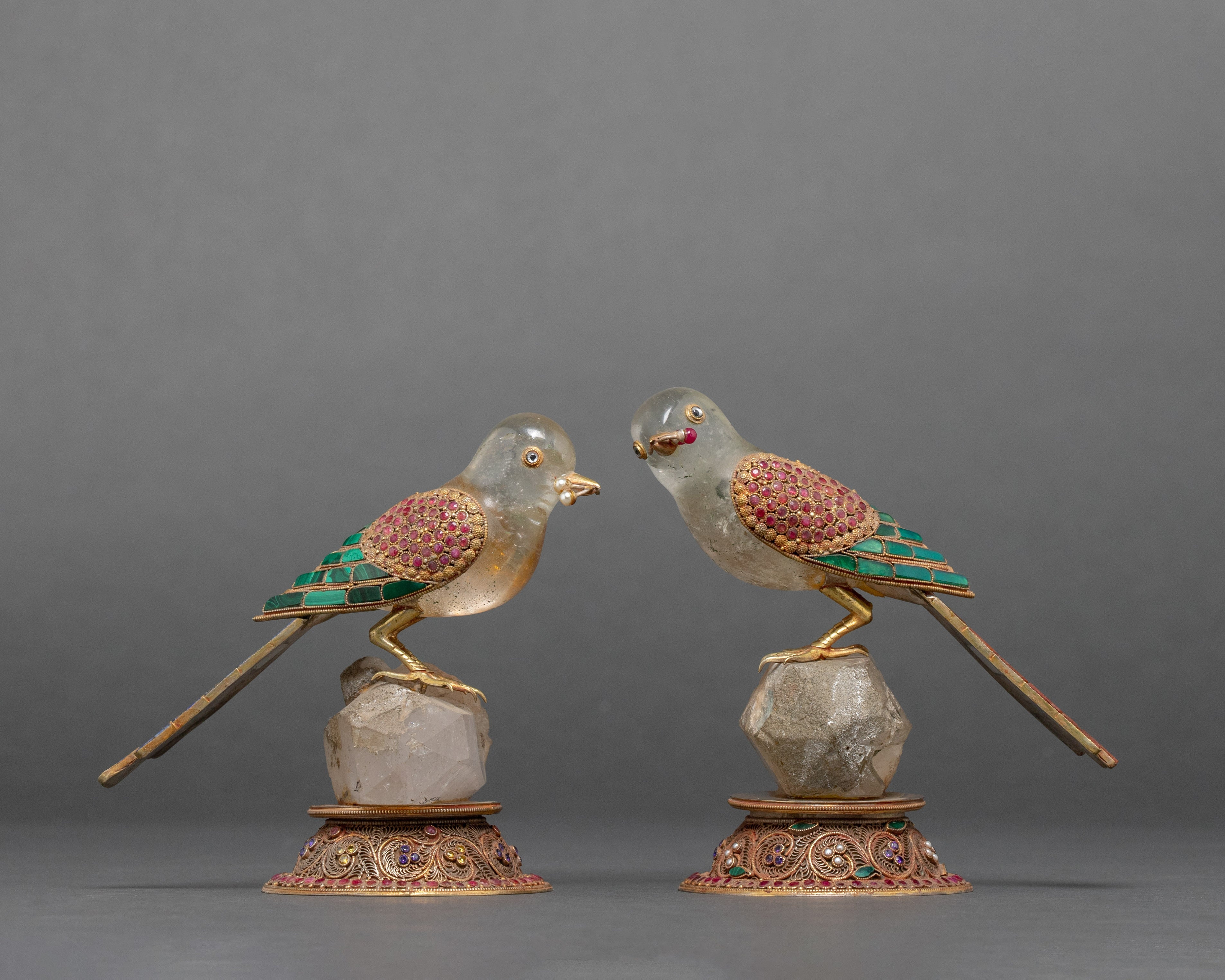 Gemstone Carved Bird for Home Decor | Healing Crystal Birds Set | Bird Collectible Figurine | Raphus Cucullatus | Gift for Her