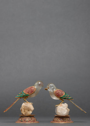 Gemstone Carved Bird for Home Decor | Healing Crystal Birds Set | Bird Collectible Figurine | Raphus Cucullatus | Gift for Her