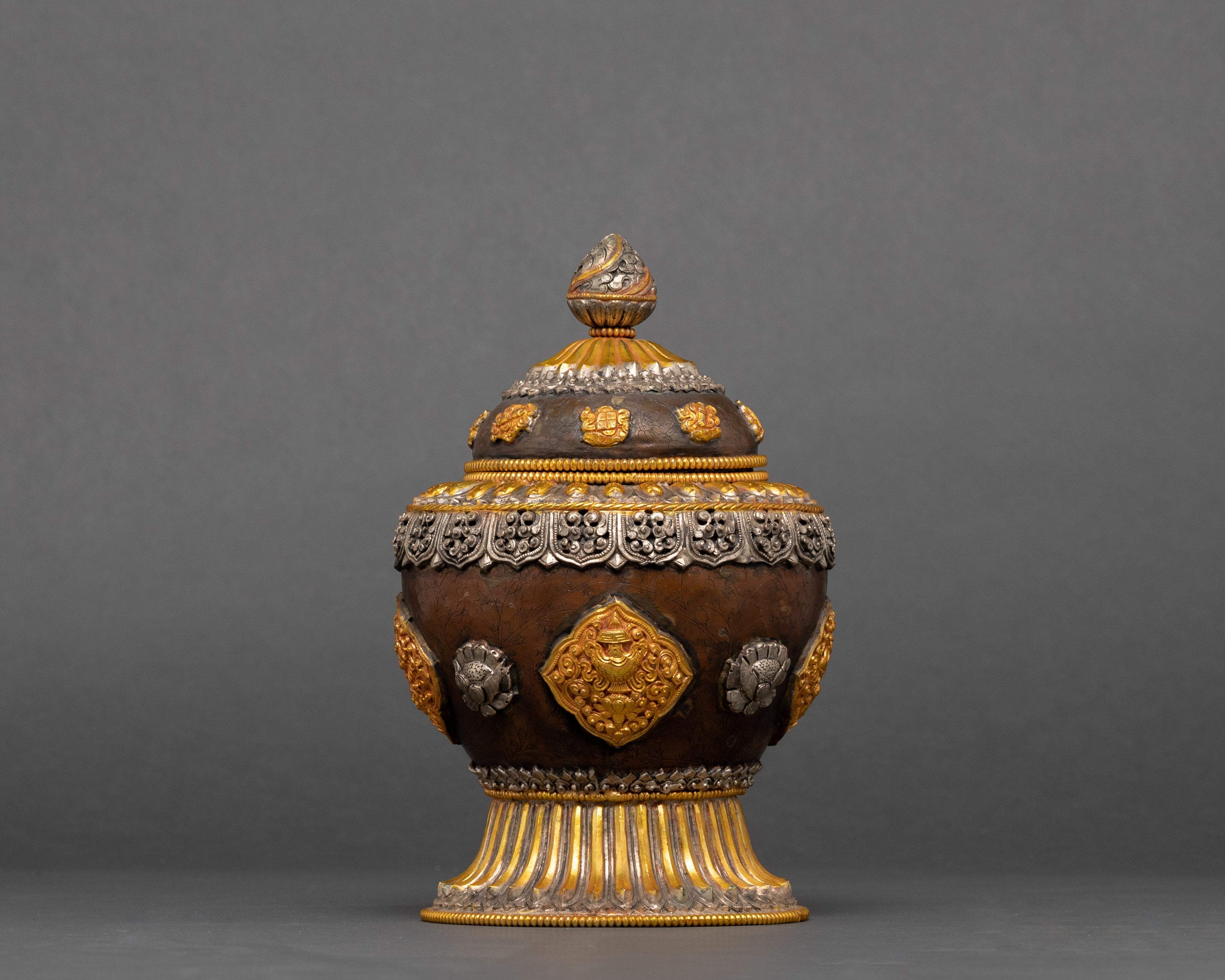 Buddhist Rice Pot | Religious Offering Bowl | Ritual Objects