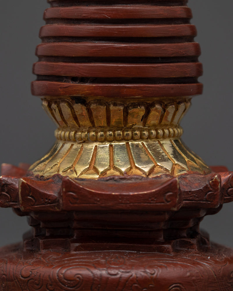 Handcrafted Buddha Stupa | Antique Tibetan Chorten