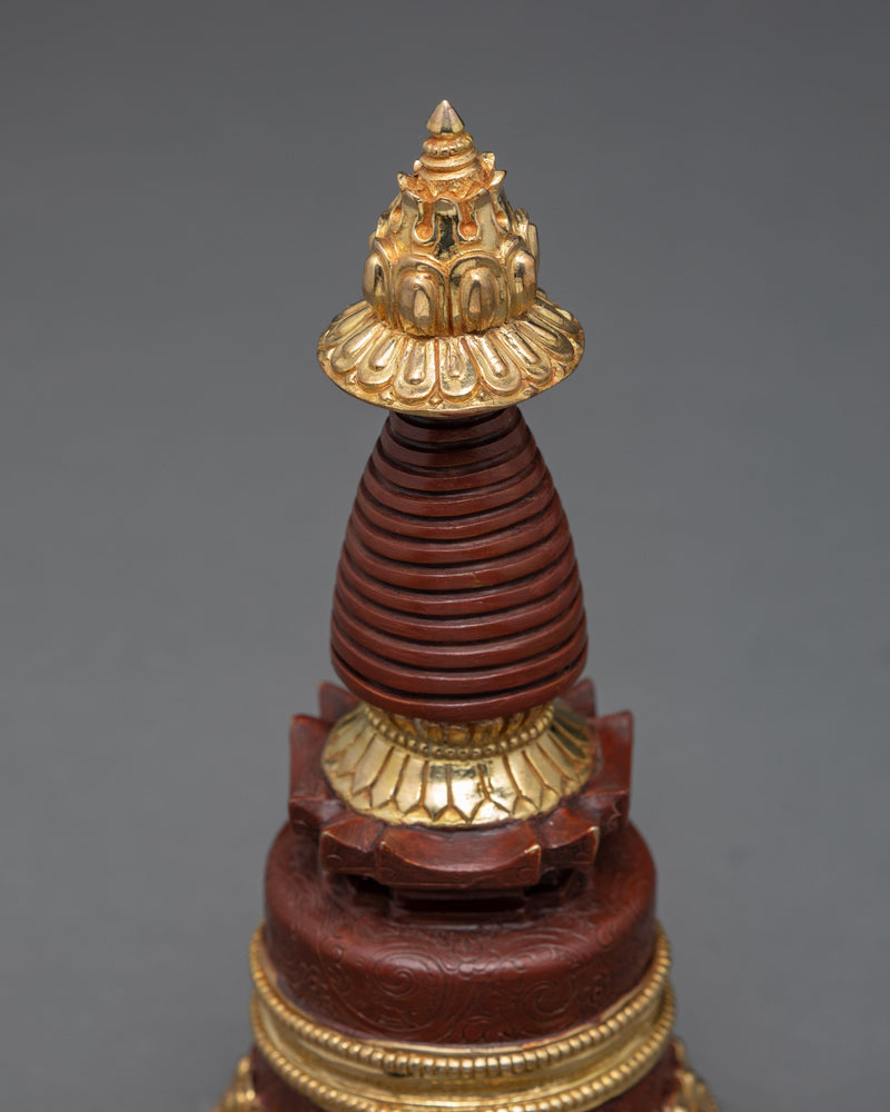 Handcrafted Buddha Stupa | Antique Tibetan Chorten