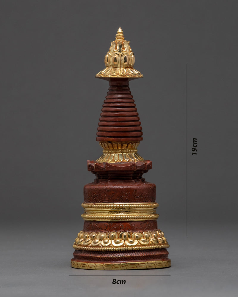 Handcrafted Buddha Stupa | Antique Tibetan Chorten