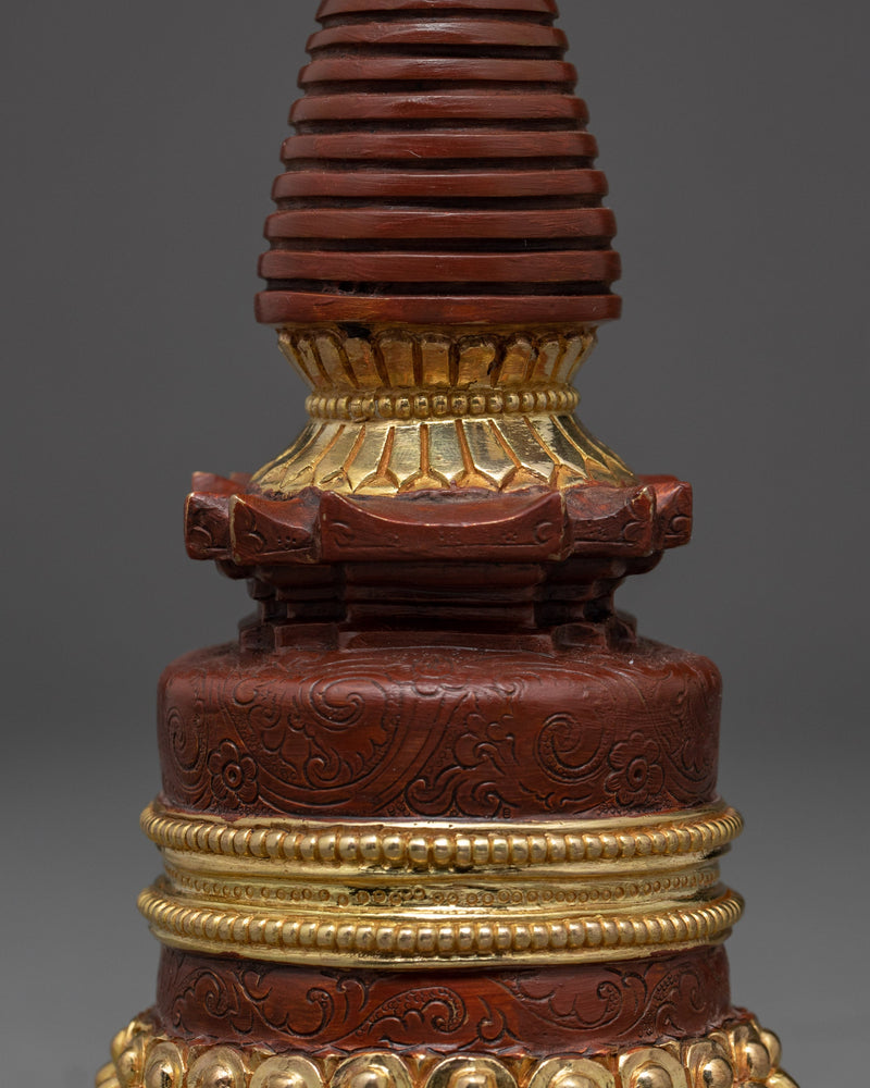 Handcrafted Buddha Stupa | Antique Tibetan Chorten