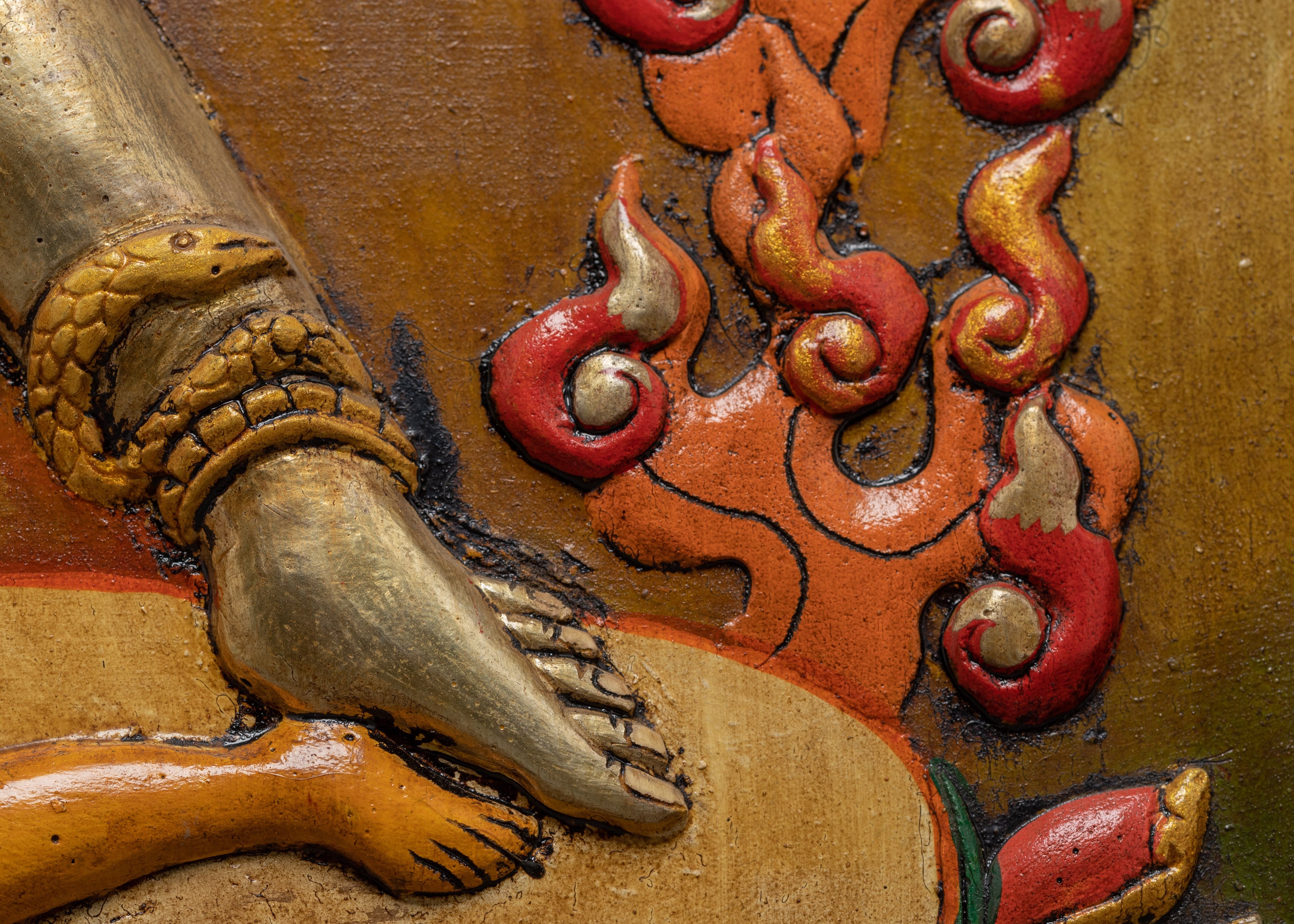 Metal Dzambhala Thanka | Wealth Deity | Wall Decors