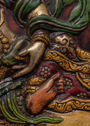 Namtoshe Metal Thangka | Tibetan God of Wealth