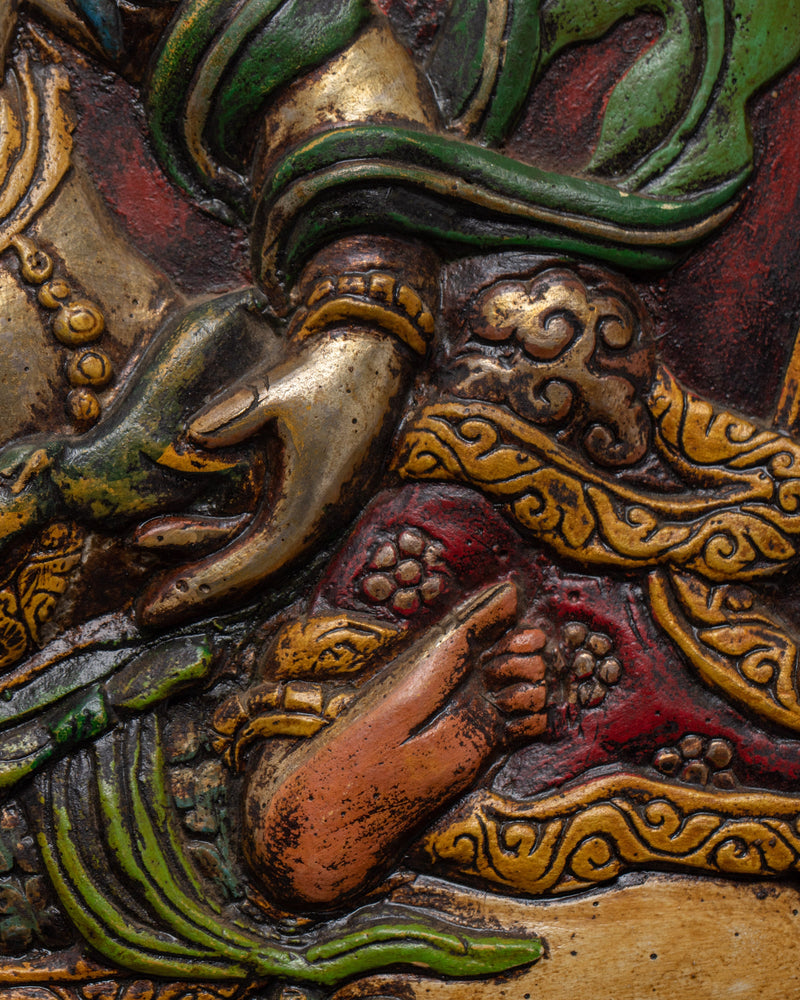 Namtoshe Metal Thangka | Tibetan God of Wealth
