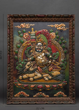 Namtoshe Metal Thangka | Tibetan God of Wealth