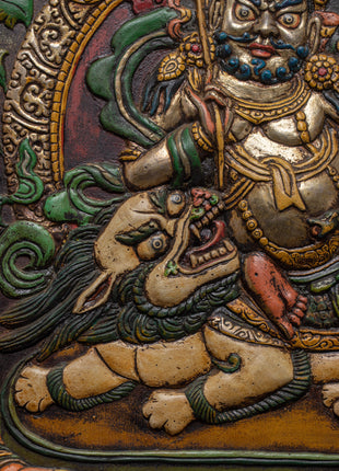 Namtoshe Metal Thangka | Tibetan God of Wealth
