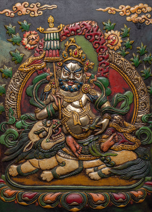 Namtoshe Metal Thangka | Tibetan God of Wealth