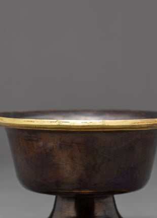 Copper Bowls Oxidized with Antique Finish | Seven Offering Bowls | Ritual Objects