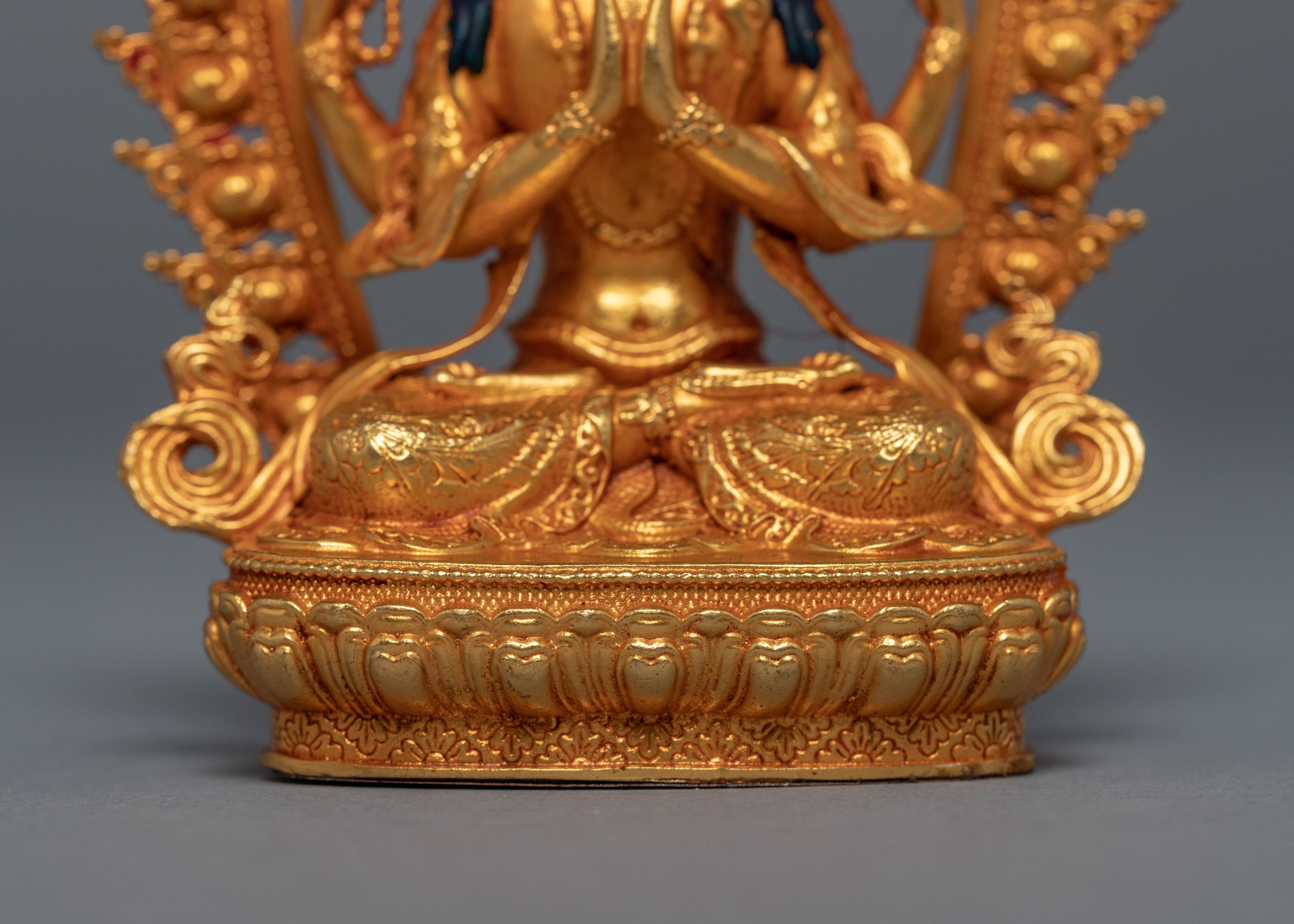 Miniature Chenrezig Sculpture | Himalayan Art Work