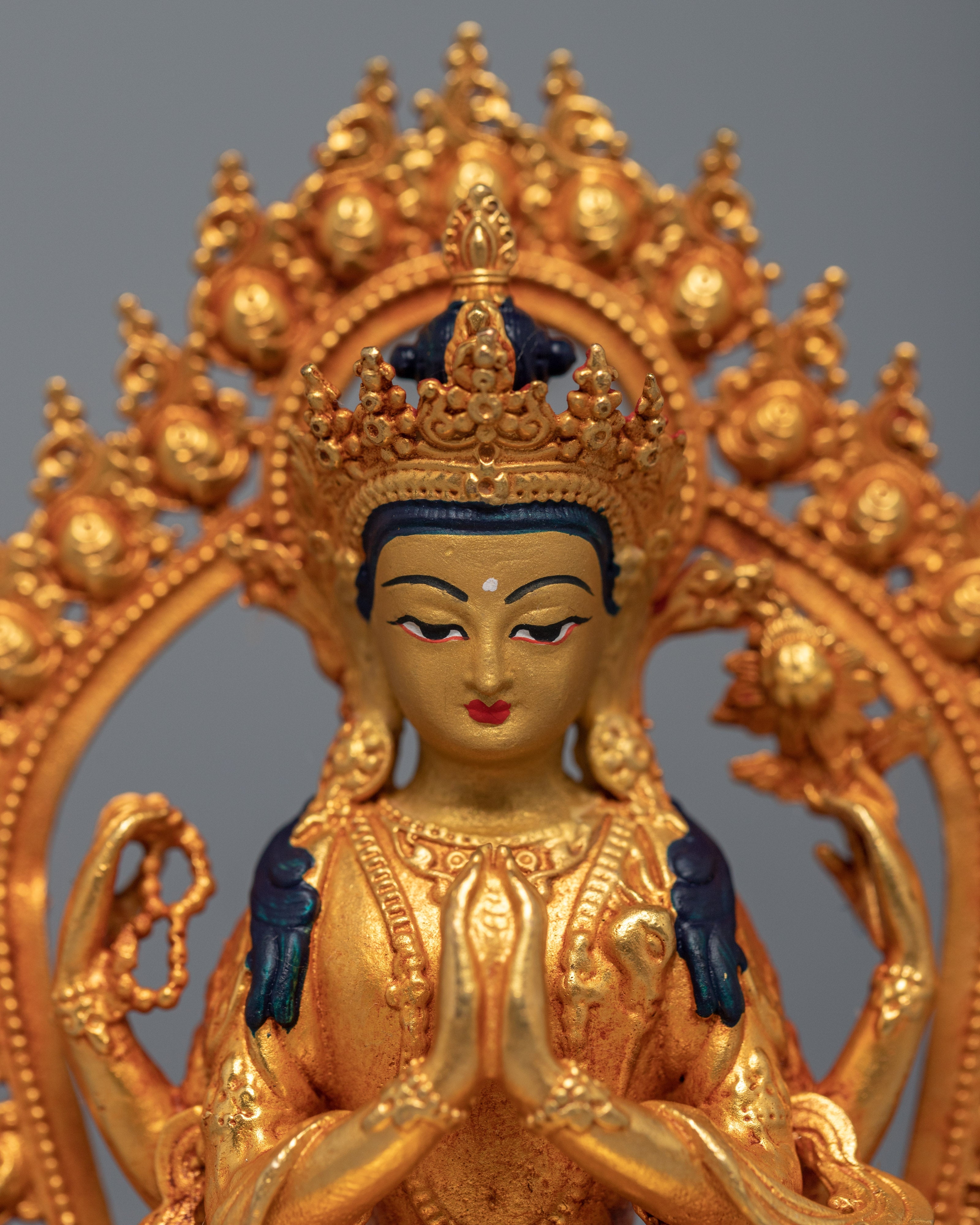 Miniature Chenrezig Sculpture | Himalayan Art Work