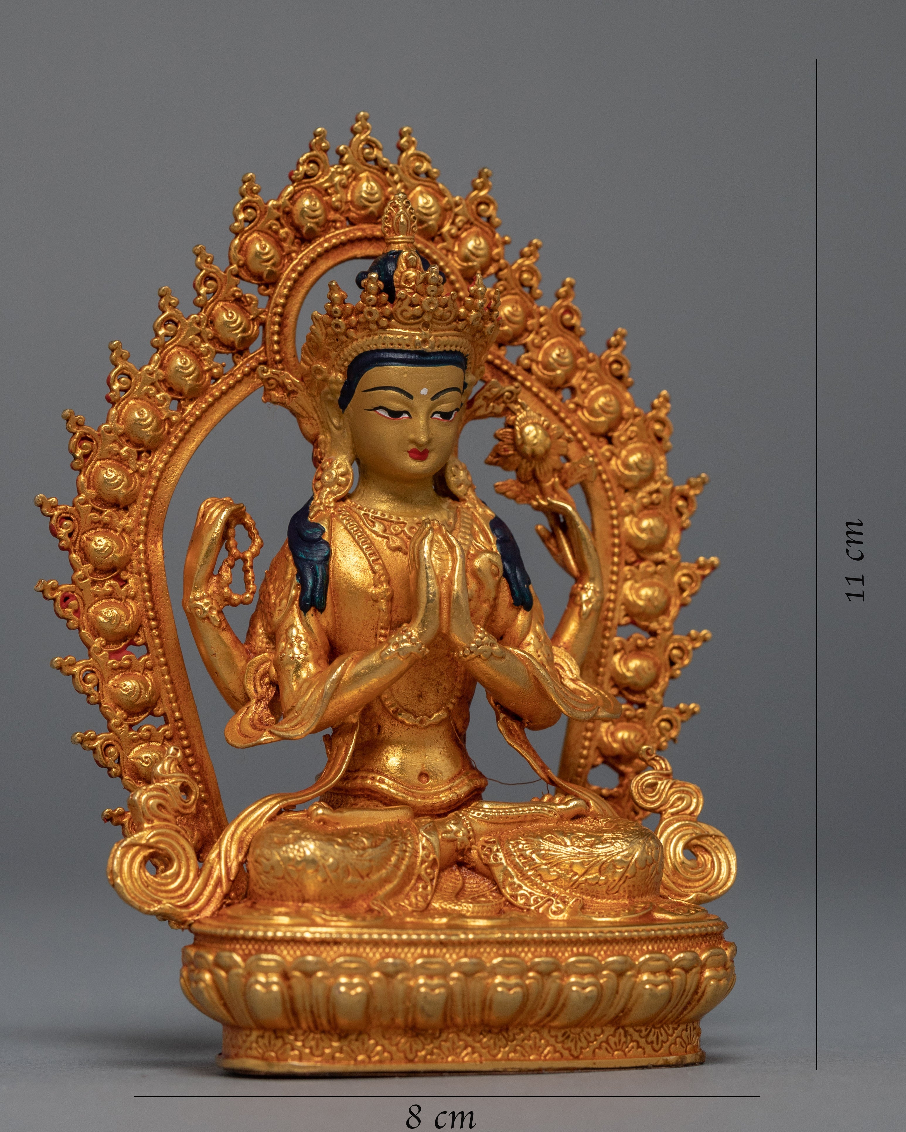 Miniature Chenrezig Sculpture | Himalayan Art Work