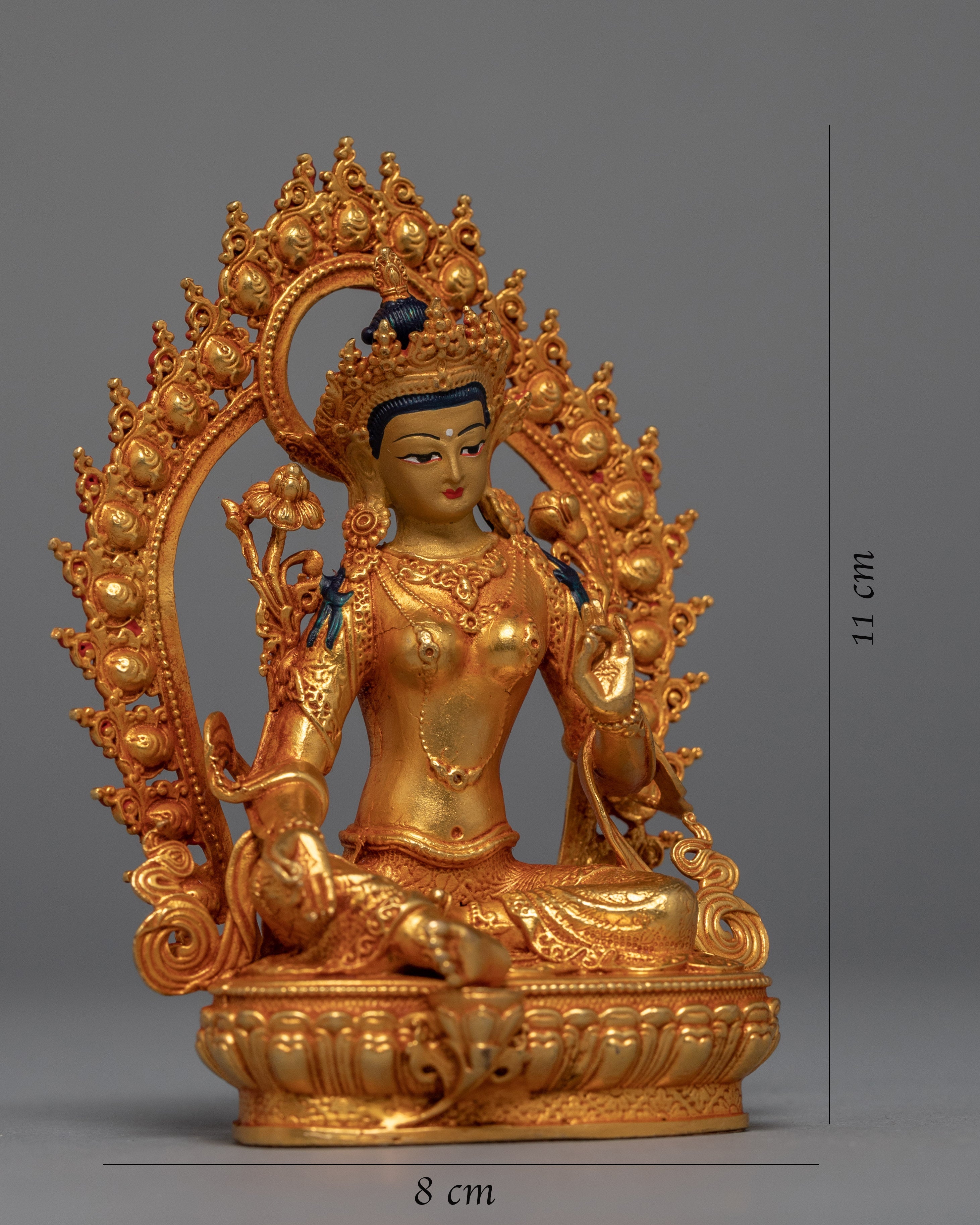 Mini Green Tara Sculpture | Buddhist Deity