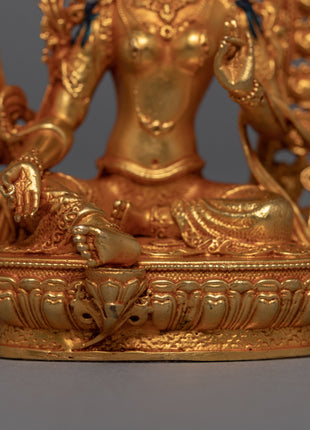 Mini Green Tara Sculpture | Buddhist Deity