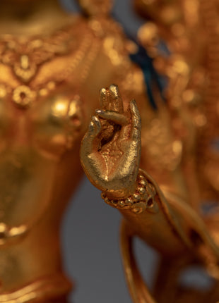 Mini Green Tara Sculpture | Buddhist Deity