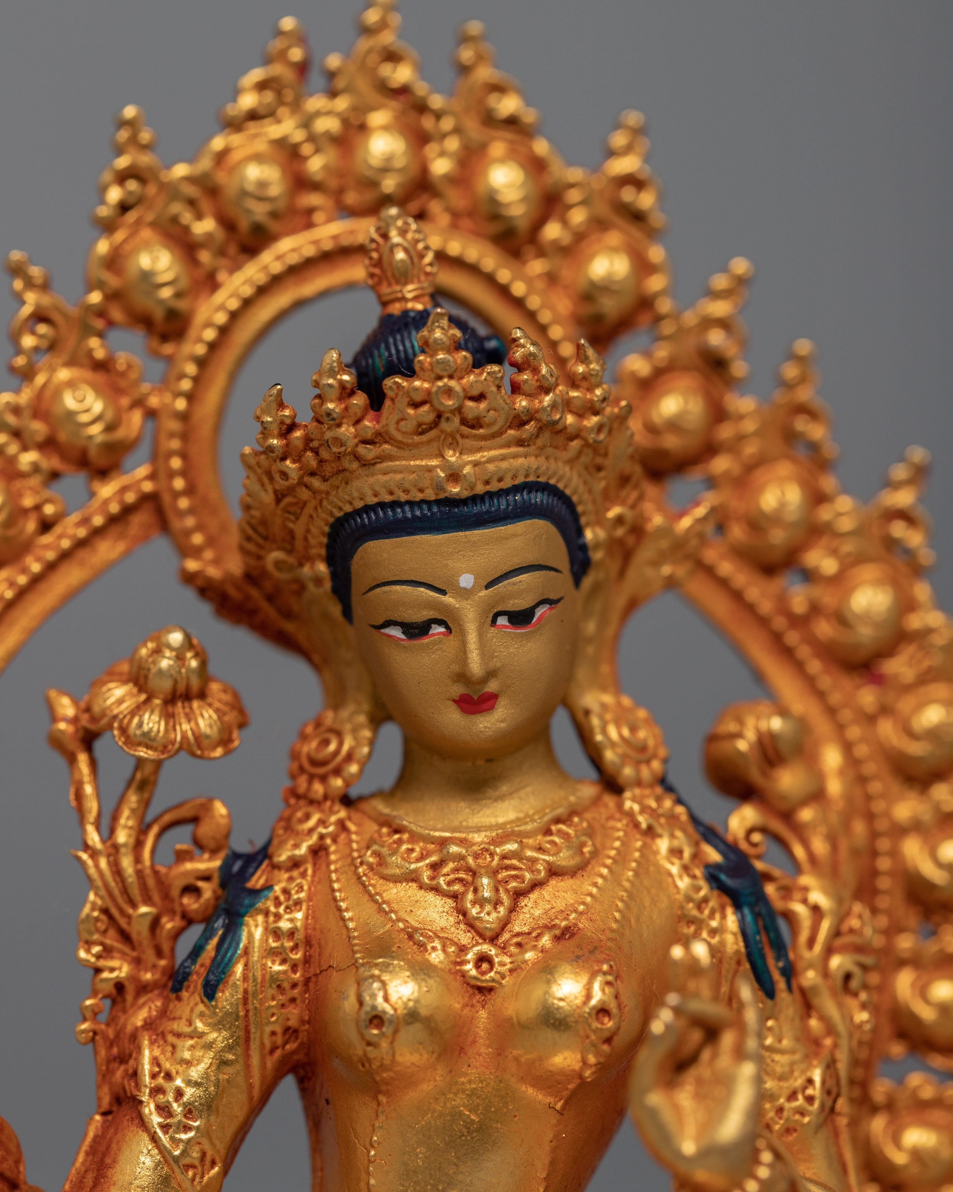 Mini Green Tara Sculpture | Buddhist Deity