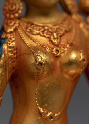 Mini Green Tara Sculpture | Buddhist Deity