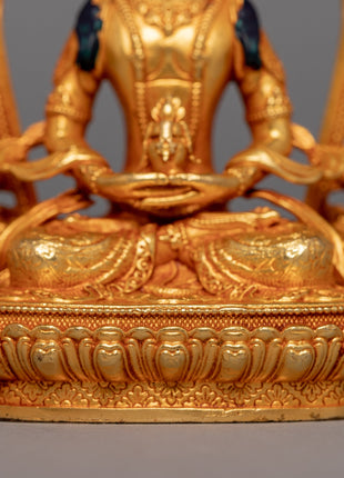 Mini Amitayus Sculpture | Himalayan Buddhist Art