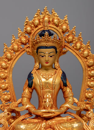Mini Amitayus Sculpture | Himalayan Buddhist Art