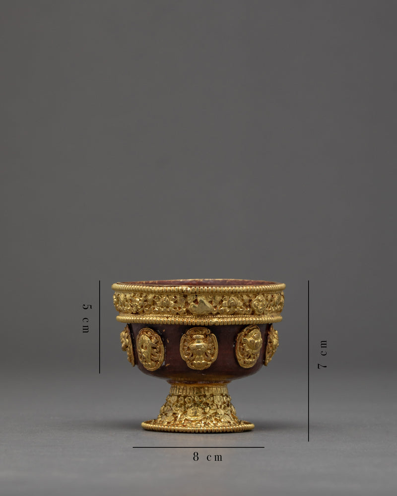 Ting Water Bowl | Set Of Seven Offering Cups | Buddhist Decorations