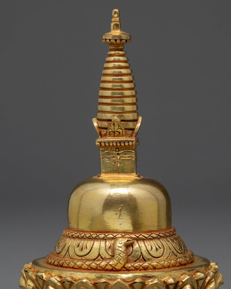 Beautifully Handmade Buddha Stupa | Antique Tibetan Chorten