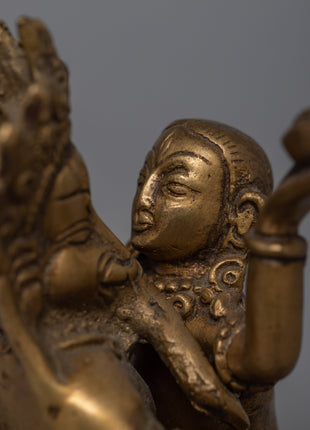 Sacred Ganesh Consort Sculpture | Seek Their Divine Guidance and Blessings
