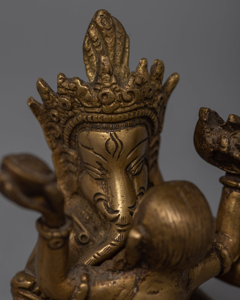 Sacred Ganesh Consort Sculpture | Seek Their Divine Guidance and Blessings